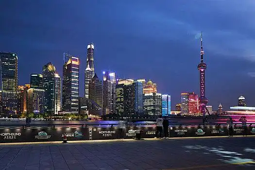 北外滩看陆家嘴晚3北外滩看陆家嘴傍晚外滩全貌城市夜景白玉兰广场星