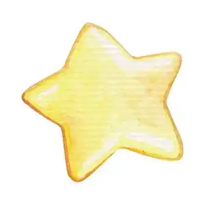 黄色手绘星星免抠素材