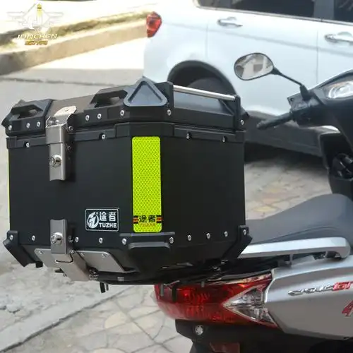 适用于踏板车电动车摩托车尾箱65升36/43/50/36/途者铝合金后备箱行李
