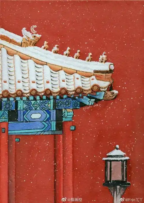 故宫水粉画故宫水粉画图片