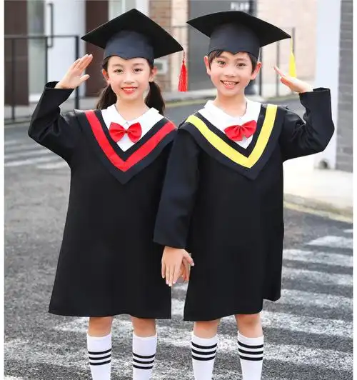 22年新款儿童毕业拍照服装 儿童博士服幼儿园小学毕业照服装学士服