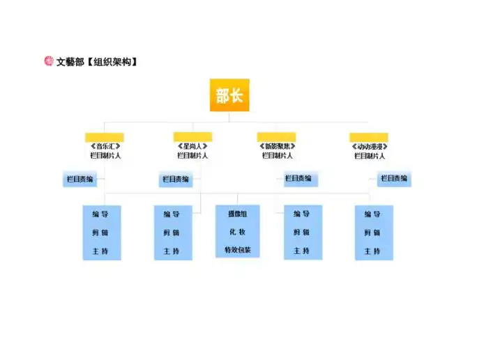 电视台综艺娱乐节目组织架构