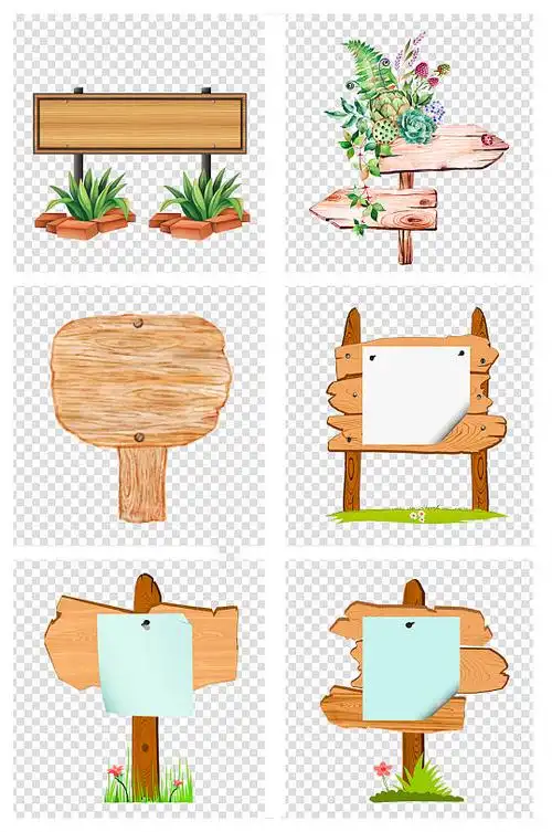 手绘木牌导向牌指示牌