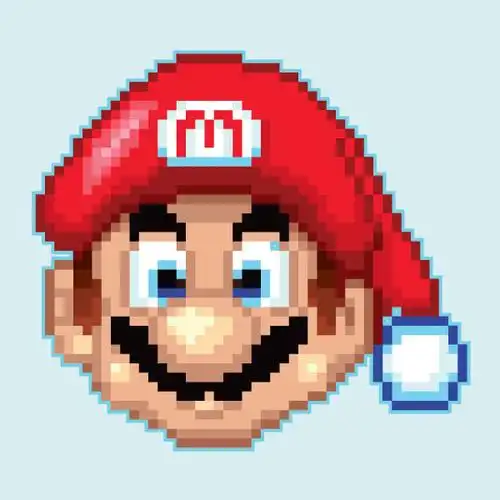 像素效果,用ai绘制像素马里奥角色