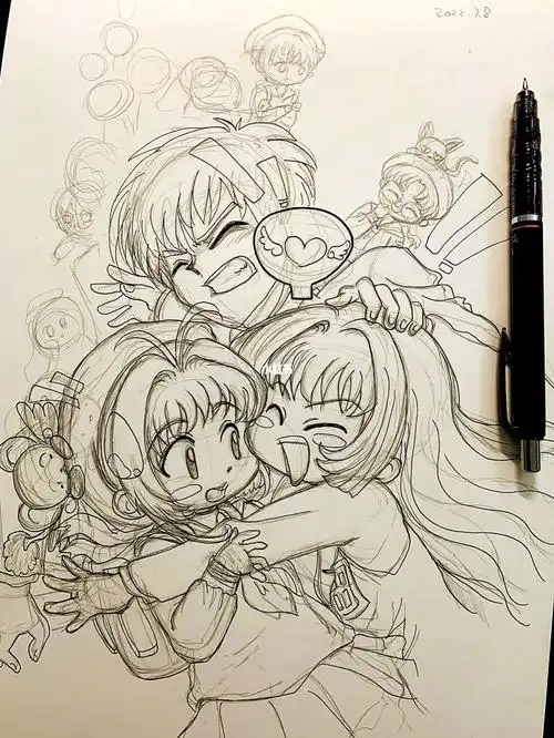 百变小樱临摹q版