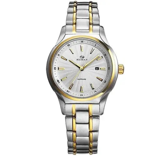 reimah 雷迈表 风尚系列 石英表 女士手表 钢带介金 6056l