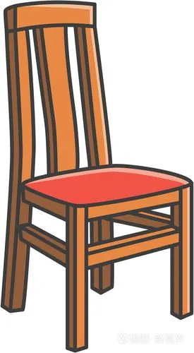 饭厅椅子矢量卡通插画