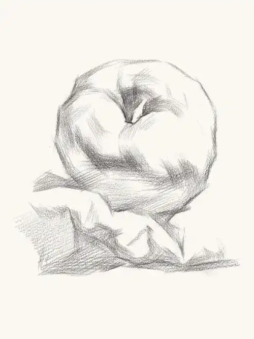 素描静物素描苹果详细教学