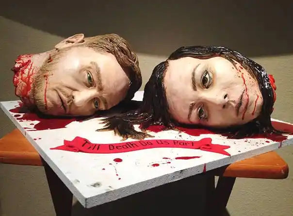 超级真实的人头蛋糕 胆子小的根本不敢下嘴