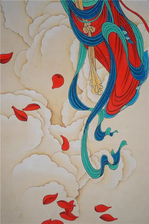 009张大千敦煌壁画纸本立轴