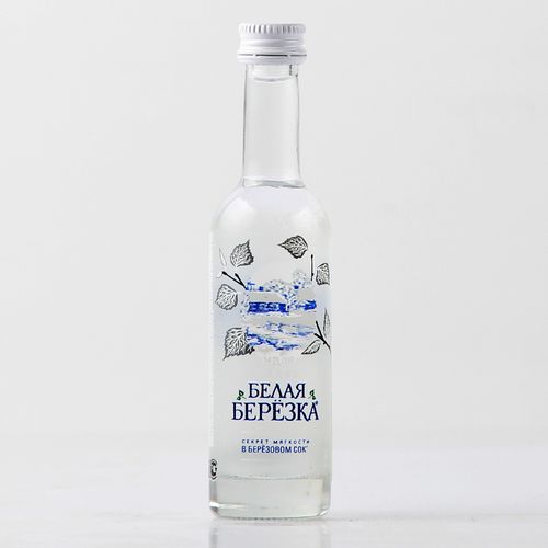 白桦伏特加40度50ml 俄罗斯进口洋酒玻璃瓶装小酒版 50ml 1瓶 白桦银