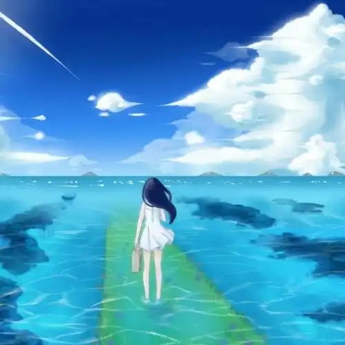 伤感动漫女生背影清新头像图片童话己经结束遗忘就是幸福