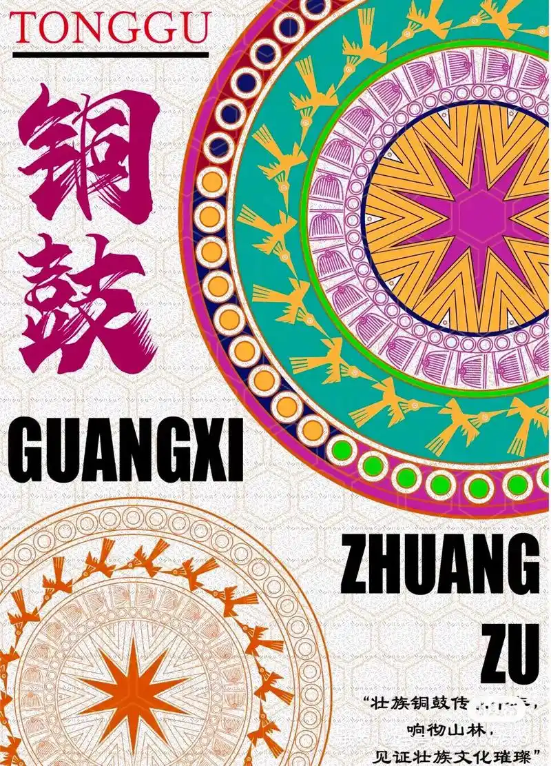 有没有广西人知道壮族铜鼓上的圆与切线分别指