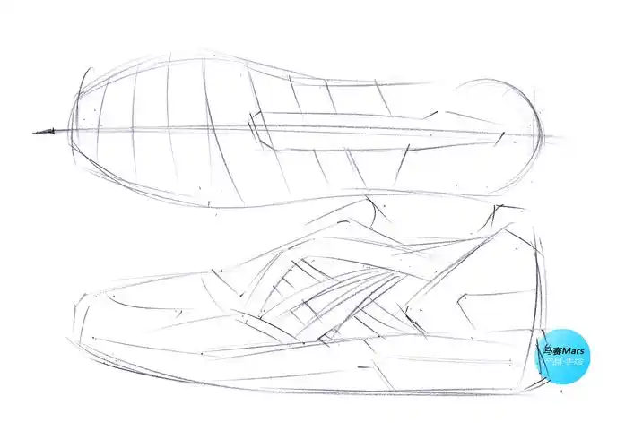 鬼冢虎休闲鞋手绘步骤图马赛mars产品手绘新书预告篇