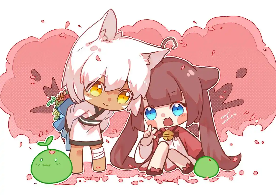 岁月不饶人,我亦未曾饶过岁月——龙井&茉莉(猫之茗)#二次元#  画师