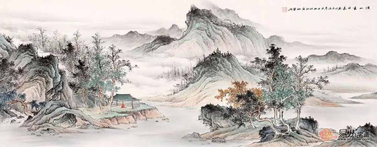 李佩锦精品山水欣赏 国画山水美景无双艺术宁静