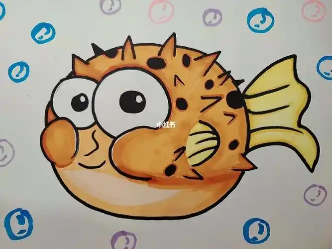 创意儿童画刺豚