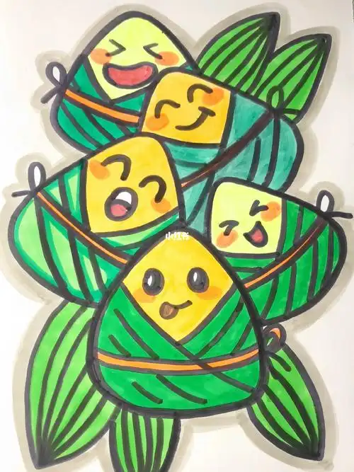 端午节画粽子咯