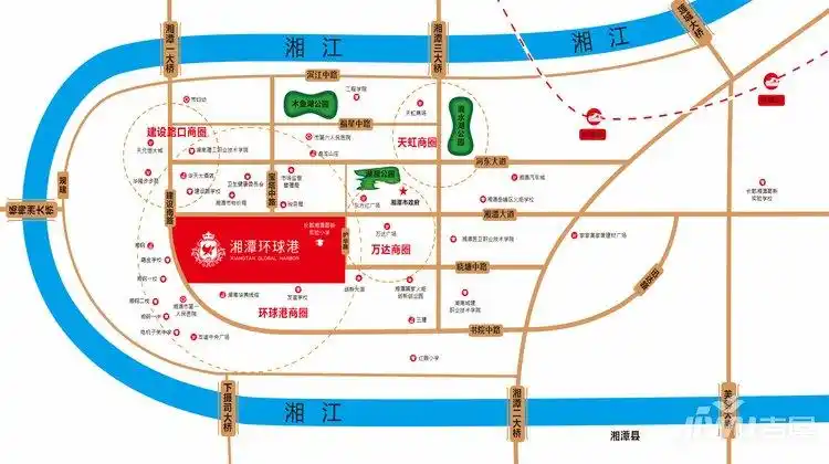 湘潭环球港将登记盛启市中心大型商业第四代住宅名校环绕