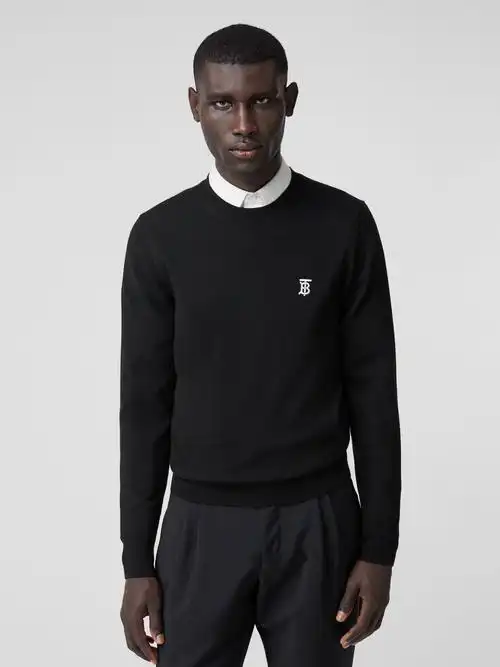 专属标识图案美利奴羊毛针织衫