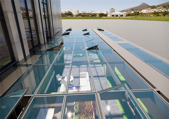 玻璃采光顶大型大跨度采光顶北京蓝兴华凌