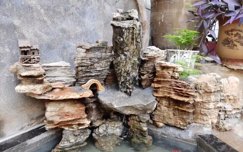 自制家庭小院假山