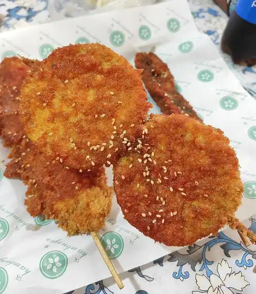 茄排个头也好大,而且炸完板板正正,完全不变形,咬一口,外酥脆里软烂