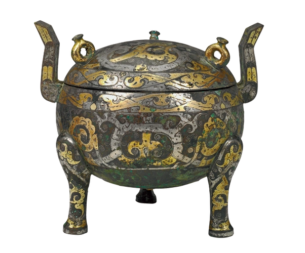 错金银鎏金云纹鼎——岁月流金   战国  高21