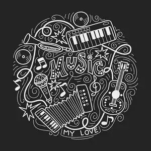 乐器手风琴涂鸦图片