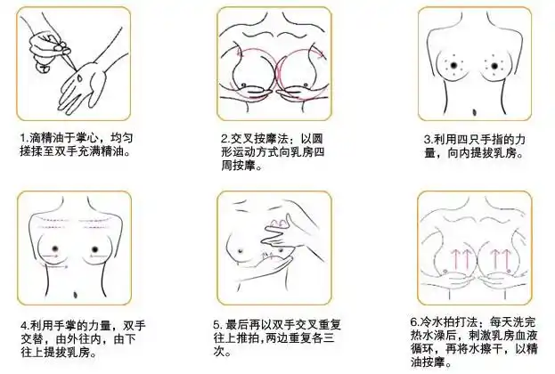 胸部保养按摩手法