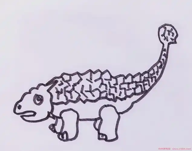 甲龙图片简笔画 甲龙怎么画