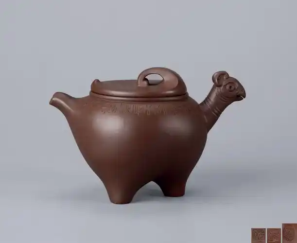 5291当代徐秀棠制三足凤首壶