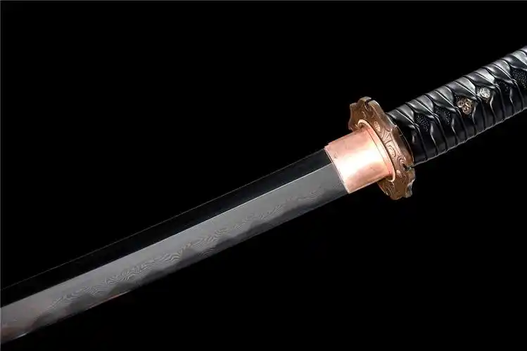 幕府宗明地肌烧刃武士刀|武士刀|花纹钢覆土烧刃|★★★★,日本武士刀