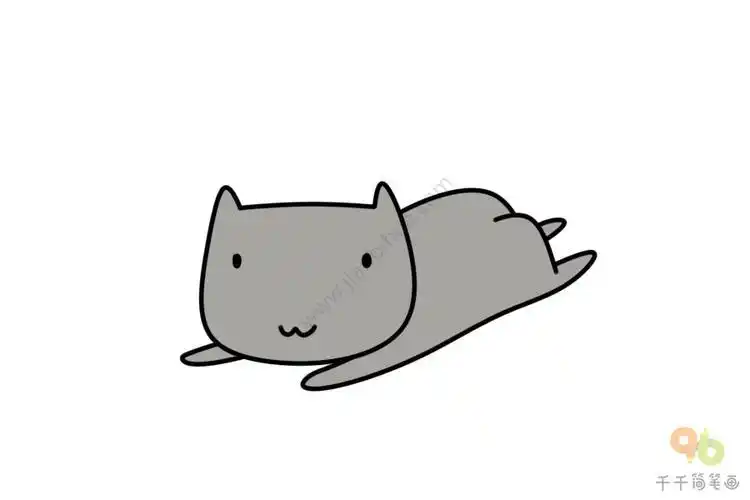 趴着的小猫简笔画熟睡的小猫咪简笔画步骤图片简笔画可爱的小猫咪画法