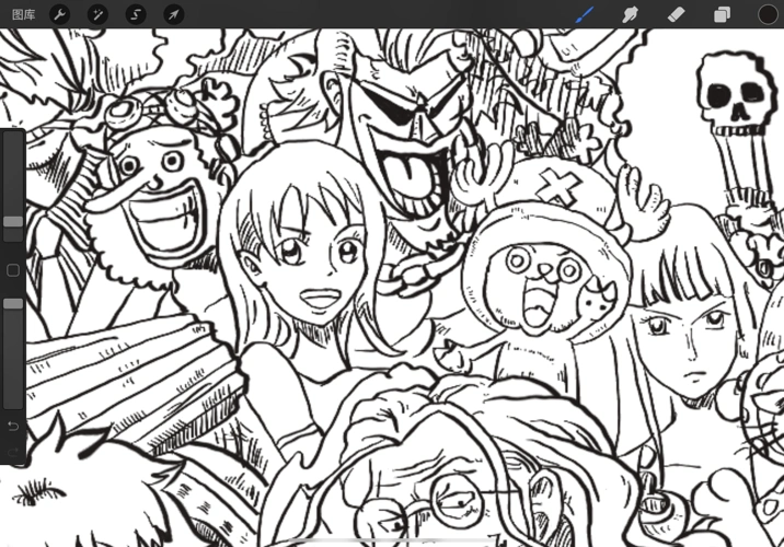 海贼王全家福第一天|动漫|单幅漫画|林羽飞_dragonfly - 临摹作品