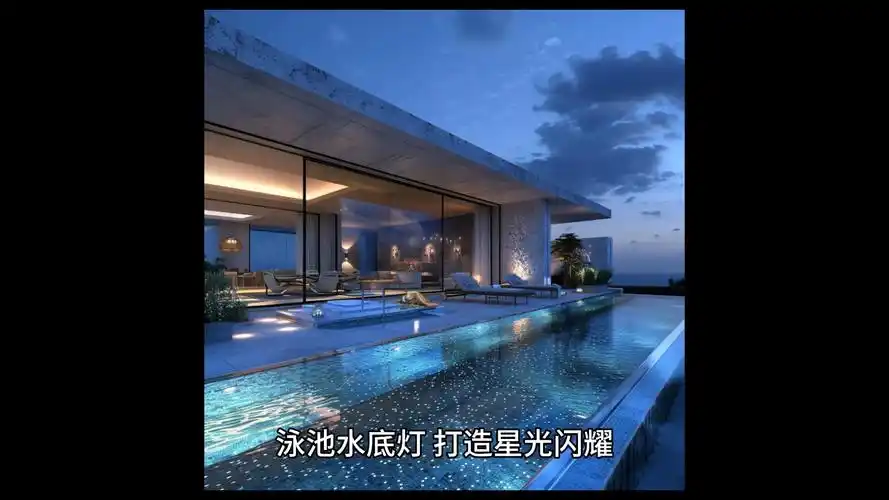 【夜景别墅】星空灯池畔闪耀!打造梦幻水世界!