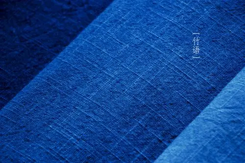 蓝染布 纯手工靛蓝植物染草木染 纯棉竹节刺子绣服装面料包邮