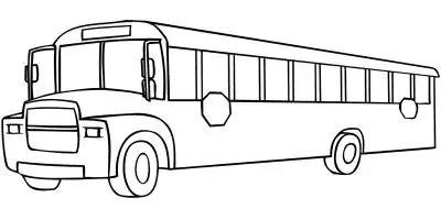 超简单校车简笔画