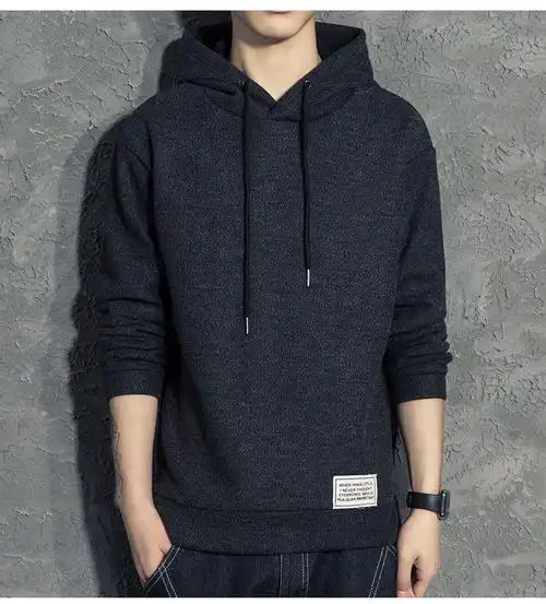 卫衣男连帽加绒潮牌日系帽衫男生宽松带帽男士卫衣秋冬款套头外套