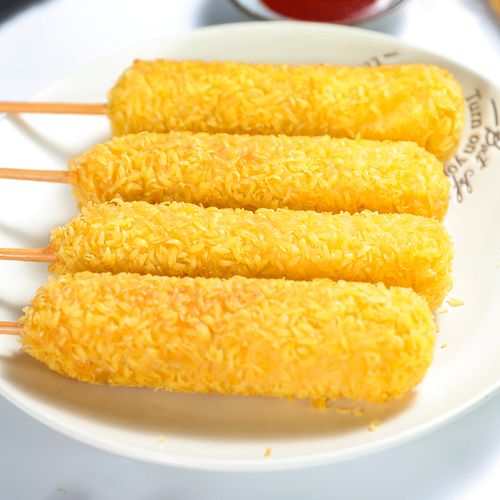 大拉丝芝士棒800g10网红油炸奶酪玉米棒零食韩国芝士新