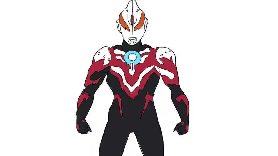 欧布奥特曼暗耀形态儿童卡通简笔画