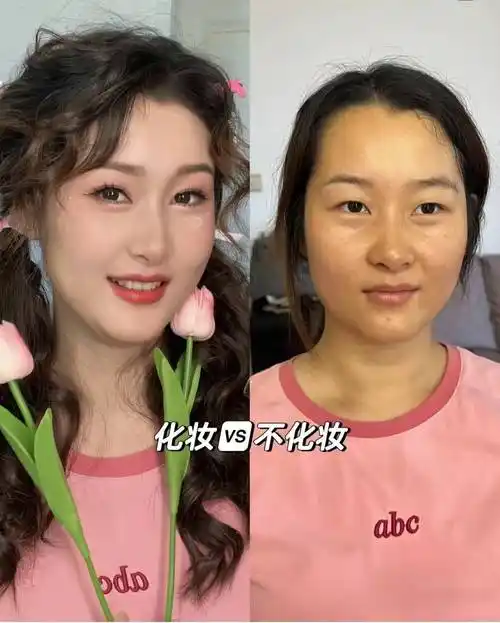 经常化妆和长期素颜的女人对比,区别不是一般大,哪个皮肤更好?
