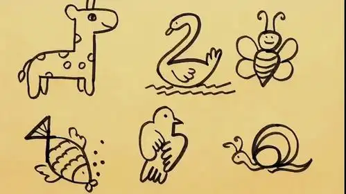 用数字画动物,超级简单,寥寥几笔数字变成小鸽子