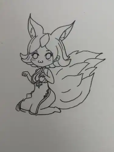 王者荣耀妲己手绘～～ - 简书