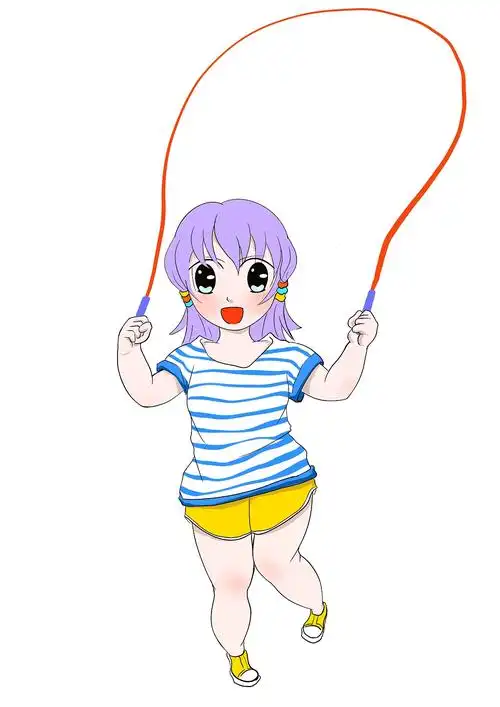 日常练习-跳绳减肥的女孩纸