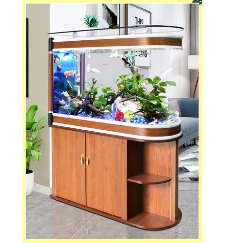 (免费包安装破损包赔)浚澜子弹头鱼缸水族箱中型客人家用大型免换水