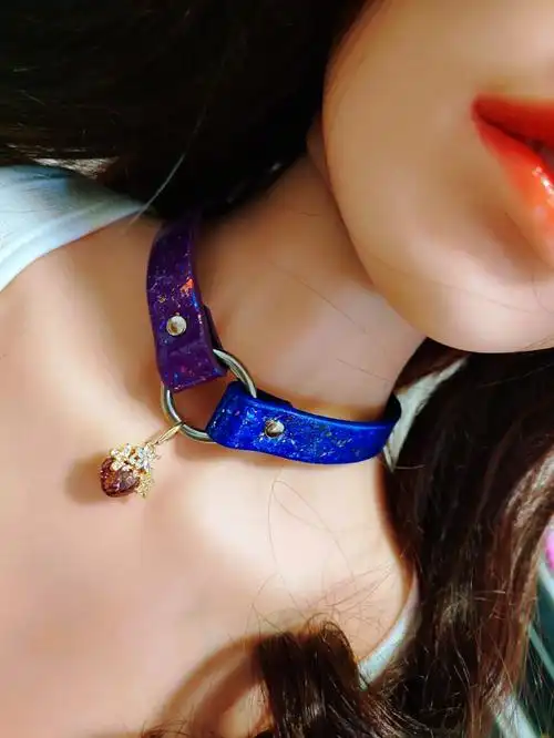 客订双色火彩蛇皮项圈