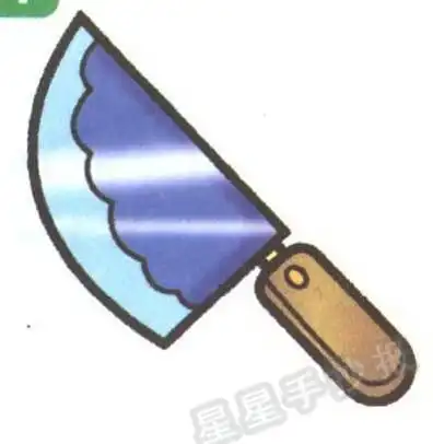 可爱餐刀简笔画