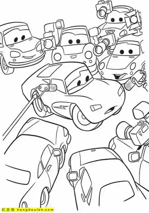 11张最帅的跑车闪电麦昆动画电影涂色图片免费下载