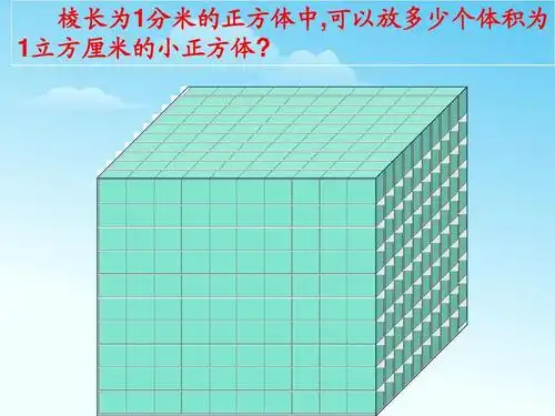 [1] 棱长为1分米的正方体中,可以放多少个体积为 1立方厘米的小正方体